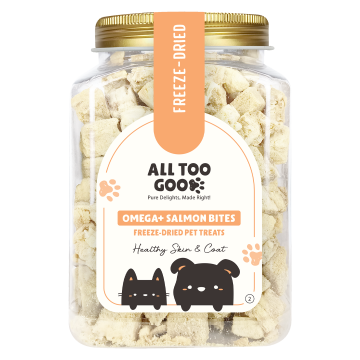 All Too Good Freeze-Dried Treats Omega+Salmon Bites 100g